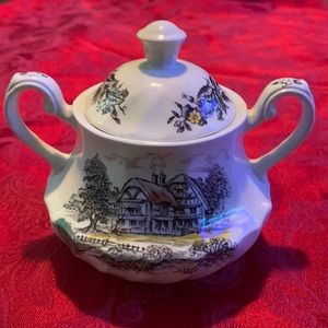 Yorkshire Staffordshire Sugar Bowl with Lid